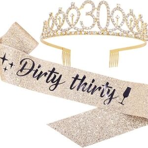 Dirty 30 Crown And Sash With Pin